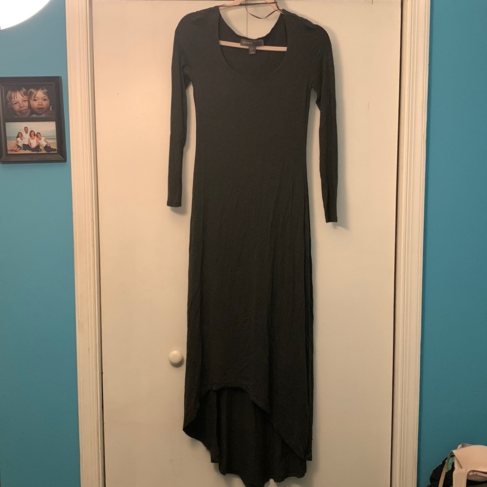 Like new gray 3/4 sleeve high low casual dress